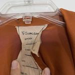 Free People Bronze orange silk collared blazer jacket size US 6 Photo 2