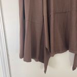 J.Jill Pure Jill Pima Cotton Brown Open Front Cardigan Waterfall Hem Size XL Photo 3
