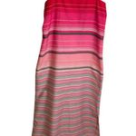 Vintage Nat Kaplan Couture Midi Dress Pink Stripes Size 6 Photo 0