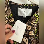 ALC Frank A.L.C. Emory Jacket Quilted Wide Lapels Long Sleeves Printed Brown Green NWT S Photo 6