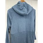 J. JILL Hooded Ribbed Knit Tunic Sweater Long Sleeve in Blue Large Comfortable Photo 4