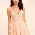 Lulus Lulu’s Star Spangled Pink Backless Lace Romper Size Large. Photo 0