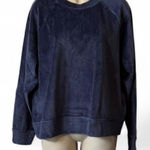Vitamin A  Navy Blue Velour Sweatshirt Photo 0