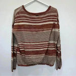prAna  Adelaide  multicolor striped metallic‎ pullover sweater size M Photo 2