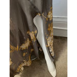 Lulus  feeling freesia grey floral print thigh high slit strappy maxi dress , M Photo 3