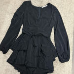 Saints + Secrets  Black Ruffle Romper in EUC size XS Photo 0