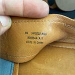 Frye Blair Overlay Sling Sandals Sz 8 Aqua Crossed Strap Leather Flat Photo 3