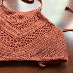 Xhilaration  Crochet Knit Swimsuit Bikini Top Tank Top Size Medium Photo 7