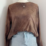 Sonoma Brown Tie Dye Crewneck Sweater Photo 0