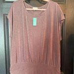 Maurice's Blouse Banded Hem Dusty Rose NWT XXL Photo 0