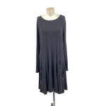 Betabrand Sweatshirt Long Sleeve Dress in Black Jersey Size Large Photo 2