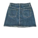Madewell  Button Front Denim Skirt size 28 Blue Straight Mini Photo 2