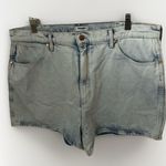 Wrangler  Festival Stretch Denim Boyfriend Blue High Rise Boho Western Shorts 35 Photo 0