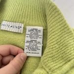 White Stag  1/4 Zip Up Womens Large L Green Floral Sweater Pullover Soft Photo 4