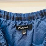 Madewell Women's Blue Plaid Off-the-shoulder Dress sz 2. Photo 3