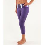 Lululemon  Leggings Womens 6 Purple Dense Slub Denim Wunder Under Crop‎ Photo 2