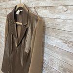 Peter Nygard Vintage  Womens L Jacket Bronze Studded Leather & Knit‎ Back Sleeves Photo 8