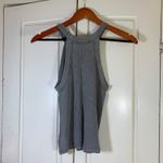 American Eagle  Ribbed Tank Top‎ High Neck Sleeveless Gray Soft Sexy M Photo 1