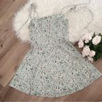 French style floral vintage strap mini dress trendy Photo 3