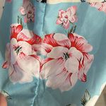 Kimono with floral print Blue Size XXL Photo 6
