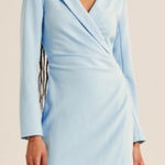 Abercrombie & Fitch  Light Blue Wrap Front Blazer Dress Size M Tall Photo 0
