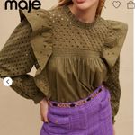 Maje  Linode Eyelet Cotton Top Size 1 Photo 2