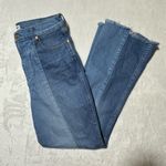 Wrangler Wrock High Rise Kick Flare Raw Hem two toned jeans NWT size 30/28 Blue Photo 12