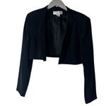 Jones New York  Black Cropped Blazer with Shoulder Pads Photo 0
