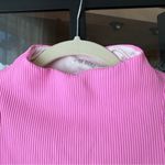 Year Of Ours  ribbed tank crop top workout sports bra barbie pink high mock neck Photo 4