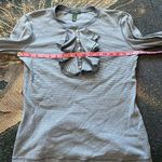 Lauren Ralph Lauren Light Blue Ruffle Long Sleeve Top 1/4 Button S Y2K Crew Photo 12