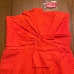 Pilcro and the Letterpress Pilcro by Anthropologie Strapless Tie-Front Crop Wide Leg Jumpsuit Orange Size 6 Photo 9