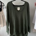 Aerie  forest green wide neck sweater Photo 0
