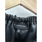 Who What Wear Faux Leather Black Balloon Sleeve Top Women's Size X-Small XS Photo 5