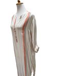 Nordstrom Lingerie Striped Long Shirt Gown Orange XL Coastal Quiet Luxury Beach Photo 10