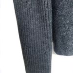 Eileen Fisher Women's Gray Wool Blend Swing Jacket with Ribbed Contrast Petite L Photo 6