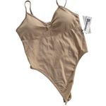 No Boundaries  Women’s XL 16/18 Seamless V-Neck Bodysuit - Tan Photo 0