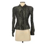 Worth Vintage Grey Long Sleeve Lagenlook Jacket Womens 0 Artsy 1980s Metallic Gray Photo 1