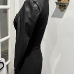 Guess  Black Faux Leather and Jersey Bodycon Dress Photo 4