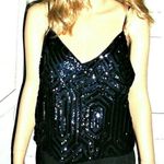 Forever 21  Navy Blue Sequin Tank Top L Photo 0