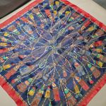 Capezio Accessories Italian Scarf Tassel Rope Print Polyester Multicolor Red Size 32 Photo 6