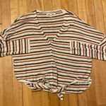 Love Tree Boxy Striped Tie Top Photo 0