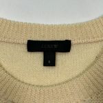 J.Crew  Wool Cable knit Crew Neck Sweater Womens‎ Small Cream Photo 4