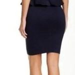 Alice + Olivia  Employed Victoria Navy Blue Peplum Dress Photo 1