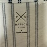 PacSun PS Basics Black & White Striped Wrap Crop Top Size S V-Neck Short Sleeve Photo 2