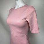 Missguided  Pink Round Neck Short Sleeve Stretch Mini Bodycon Sheath Dress Sz 6 Photo 3