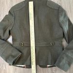 J.Crew Wool Military Officer Jacket | Size 8 | Brass Buttons | Vintage FA06 Green Photo 10