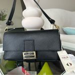 Italian black leather trending 2025 shoulder bag / satchel / night out purse Photo 3