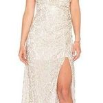 The Jetset Diaries Island Lover Gold Sequin Rose Gown Photo 0