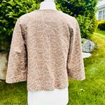 Oscar de la Renta  Linen Blend Embroidered Vintage Blazer Photo 12