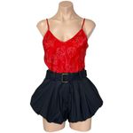 SILK LAUNDRY Bias Cut Silk Cami, Red Tulips, Small Photo 9